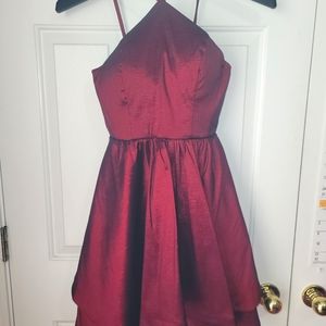 BURGANDY Size 5 Formal Taffeta Dress